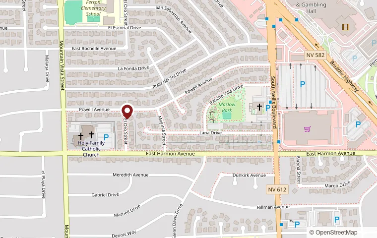 Bản đồ vị trí Mật Phước Tự — 4440 El Oro St, Las Vegas